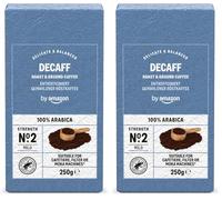 by Amazon Decaff Ground Coffee, 100% Arabica Strength No. 2 - Mild, 250g (Pack of 2)