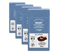 by Amazon Decaff Ground Coffee, 100% Arabica Strength No. 2 - Mild, 250g (Pack of 4)