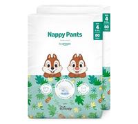by Amazon Disney Nappy Pants, Size 4 (9-15 kg), 160 Count (2 Packs of 80), White - Monthly Pack (Previously a Mama Bear brand, same product)