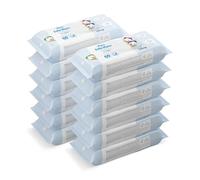 by Amazon Disney Pure Baby Wipes, 100% Vegetable Fibres, 99% Water, 720 Wipes, Unscented, 12 Packs of 60 (Previously under the Mama Bear brand, Identical Product)