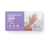 by Amazon - Disposable Vinyl Gloves, Size XL, Pack of 100