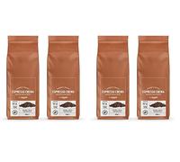 by Amazon Espresso Crema Coffee Beans, Light Roast, 1kg (4 Packs of 500g), Rainforest Alliance Certified