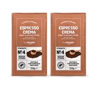 by Amazon Espresso Crema Ground Coffee 500g 2 x 250g Rainforest Alliance C