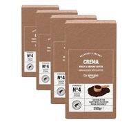 by Amazon Espresso Crema Roast & Ground Coffee Strength 4 Medium Strong, 250g (Pack of 4)