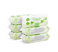 by Amazon Fresh Baby Wipes, 360 Wipes, 6 Pack of 60, Plant-Based Wipes Without Plastic