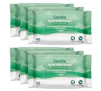 by Amazon Gentle Moist Toilet Tissues with Aloe Vera, Flushable, 240 Count (6 Packs of 40 sheets)