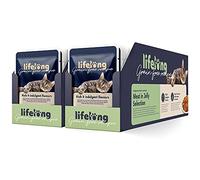 by Amazon Grain-Free Complete Wet Food for Adult Cats, Chicken, Duck, Turkey and Beef In Jelly Selection, 4.76 kg (56 pouches of 85g) (Previously Lifelong)