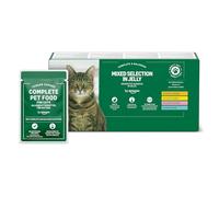 by Amazon Grain-Free Complete Wet Food for Adult Cats, Mixed Selection In Jelly, 4.8 kg (48 pouches of 100g)