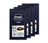 by Amazon Ground Coffee Caffè Intenso, Light Roast,1kg (4 Packs of 250g) - Rainforest Alliance Certified
