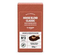 by Amazon House Blend Classic Arabica Robusta Blend Ground Coffee, Strength No. 3 - Medium, 250g