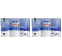 By Amazon Mega Toilet Roll, 2-Ply, Soft and Long, 6 Rolls (2 Pack of 6), 330 Sheets per Roll - Extra Long Roll, Lasts Longer