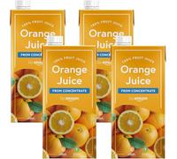 by Amazon Orange Juice From Concentrate, 1 Litre (Previously Happy Belly) (Pack of 4)