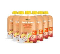 by Amazon Organic Apple, Peach, Banana, Pear & Oat Pouch - 6 x 90g - Previously Mama Bear