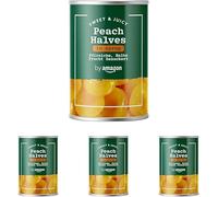 by Amazon Peach Halves In Syrup, 411g (Pack of 4)