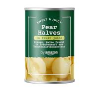 by Amazon Pear Halves In Fruit Juice, 411g, Vegetarian