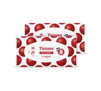 by Amazon Red Nose Day Facial Tissues, 3-ply 90 sheets, Twin Pack (2 pack), Lotioned tissues - on behalf of Comic Relief