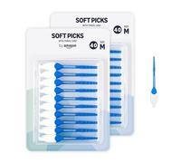 By Amazon Soft Pick Regular Size 80pcs - 2 Packs of 40pcs, Blue