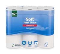 by Amazon Soft Toilet Tissue, 2-Ply, 18 Rolls (Pack of 1), 200 Sheets per Roll