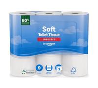 by Amazon Soft Toilet Tissue, 2-Ply, 9 Rolls (1 Pack of 9), 200 Sheets per Roll