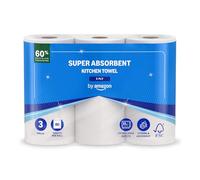 by Amazon Super Absorbent Kitchen Towel, 3-ply, 3 Rolls (1 Pack of 3), 80 Sheets per Roll, FSC Certified