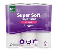 by Amazon Super Soft Toilet Tissue, 3-ply, 9 Rolls (1 Pack of 9), 200 Sheets per Roll, FSC Certified