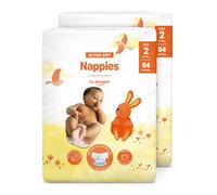 By Amazon Ultra Dry Nappies - Size 2 (3-6 kg) - With channels- 168 Units (2 packs x 84) (Previously a Mama Bear Brand, Same Product)