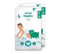 By Amazon Ultra Dry Nappies - Size 4+ (9-15 kg)- With Channels- 160 Units (2 packs x 80) (Previously a Mama Bear Brand, Same Product)