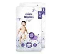 By Amazon Ultra Dry Nappies - Size 5 (10-16 kg) - With channels- 152 nappies (2 Packs x 76) (Previously a Mama Bear brand, same product)