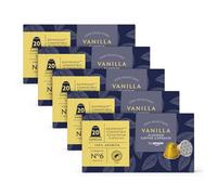 by Amazon Vanilla Coffee Nespresso Compatible Aluminium Capsules, 100 Count (5 Packs x 20) - Rainforest Alliance Certified