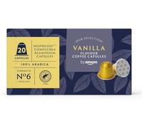 by Amazon Vanilla Flavoured Aluminium Coffee Capsules, Nespresso Compatible, 20 Count (1 Pack of 20) - Rainforest Alliance Certified
