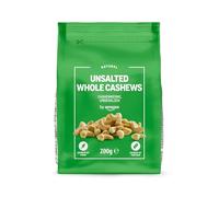 by Amazon Whole Cashew Nuts Unsalted, 200g