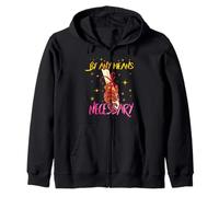By Any Means Necessary Graduation HBCU Educated Black Girl Zip Hoodie