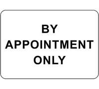by Appointment Only Outdoor Courtyard Decoration Sign 8x12 inch