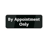 By Appointment Only Sign, Self Adhesive Sign For Door Or Wall, Easy Installation, Premium Acrylic Design Business Store, Shop, Cafe, Office, Restaurant 4×16 Inch