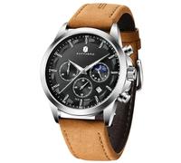 BY BENYAR Men's Watch UK Wristwatches for Men Easy-to-Read Watches Men Luxury Waterproof for Swimming Chronograph Sliver/Gold/Blue/Black Leather/Stainless Birthday/Christmas/Fathers Day Gift