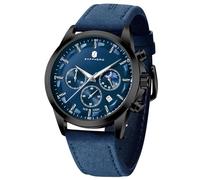 BY BENYAR Men's Watch UK Wristwatches for Men Easy-to-Read Watches Men Luxury Waterproof for Swimming Chronograph Sliver/Gold/Blue/Black Leather/Stainless Birthday/Christmas/Fathers Day Gift