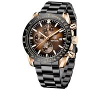 BY BENYAR Mens Watches Analog Quartz Chronograph Waterproof Dress Watch for Men Business Work Sport Casual Classic Stainless Steel Men's Wrist Watches Elegant Gifts for Men