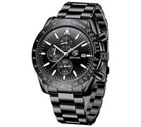 BY BENYAR Mens Watches Chronograph Analog Quartz Waterproof Stainless Steel Wrist Watches for Men Business Work Sport Casual Classic Mens Dress Watch Unique Elegant Gifts for Men