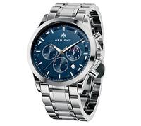 BY BENYAR Mens Watches Chronograph Stainless Steel Waterproof Date Analog Quartz Watch Business Casual Fashion Wrist Watches for Men