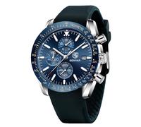 BY BENYAR Watches for Men Analog Quartz Chronograph Waterproof Luminous Designer Mens Wrist Watches Business Work Sport Casual Dress Watch with Silicone Strap Elegant Unique Gifts for Men
