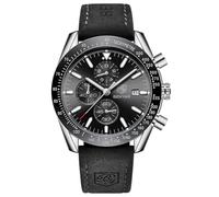 BY BENYAR Watches for Men Chronograph Analog Quartz Waterproof Men's Wrist Watches Casual Big Face Leather Dress Watch Elegant Gifts