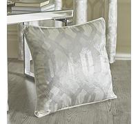 By Caprice Home - Claudette - Velvet Foil Print Filled Cushion - 43 x 43cm in Ivory