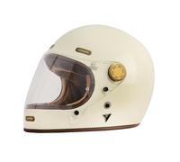 By City Roadster III Cream, Fibreglass Full Face Helmet, Removable Inner