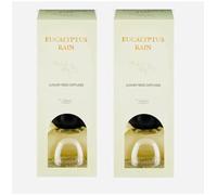 By Deluxe Eucalyptus Reed Diffuser Twin Pack - 2 x 100mL - Long-Lasting Aromatherapy Oil Diffuser for Home & Office - Refreshing Citrus, Woody & Floral Scent - Room Fragrance Gift Set