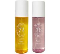 By Deluxe Hair & Body Perfume Mist Fragranced | 250mL (2 x (Pistachio & Salted Caramel -72 + Jasmine & Dragon Fruit - 78))