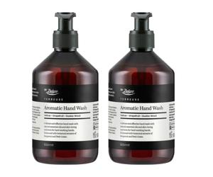By Deluxe Terreuse Aromatic Hand Wash Pack of 2 x 500ml Each, Vetiver, Grapefruit & Guaiac Wood, Hand Soap with Essential Oils and Botanical Extracts for Everyday Hand Cleansing