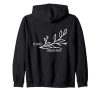 By Grace Through hope Inspirational Christian Message Zip Hoodie
