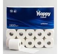 by Happy Toilet Roll, 4-Ply Embossed, Soft and Gentle, 70 Rolls (Pack of 1), 460 Sheets per Roll | Family Soft Toilet Tissue | Toilet Rolls