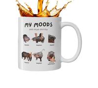 By Hippopotamus - Of Tea Milk Coffee, Ceramic Drinks Of Serious Animals | Funny Lover Hippo Drink Cartoon, 12 Oz Gift For Friends Teen Colleagues