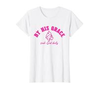 By His Grace, Be Strong Courageous, USA, Do Not Be Afraid Value Graphic T-Shirt, Women, White, S